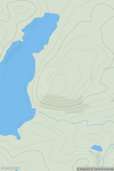 Thumbnail image for Dun na Beinne showing contour plot for surrounding peak