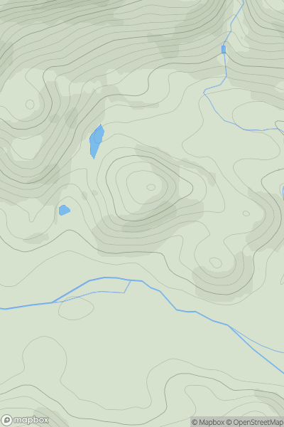 Thumbnail image for Wolf's Knowe showing contour plot for surrounding peak