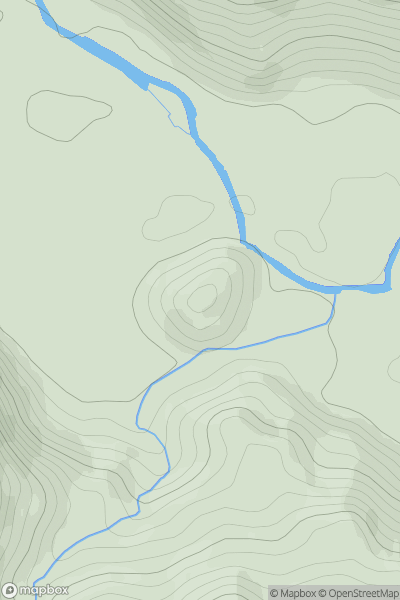 Thumbnail image for St Fillan's Hill showing contour plot for surrounding peak