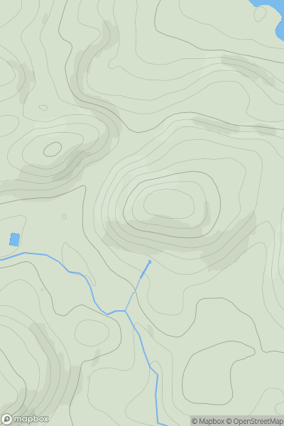 Thumbnail image for Barr a' Ghartain showing contour plot for surrounding peak