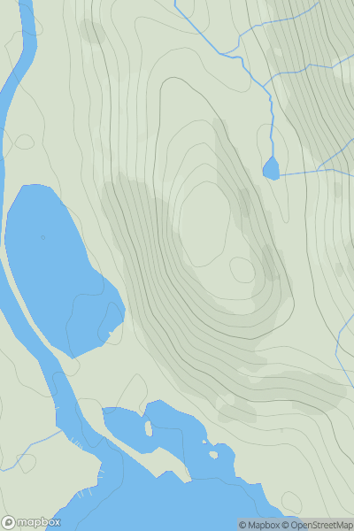 Thumbnail image for Cnap Mor showing contour plot for surrounding peak