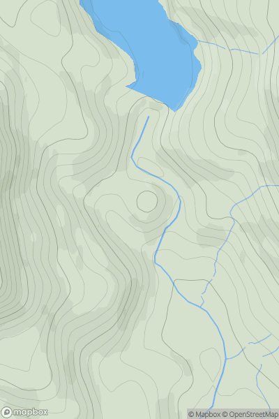 Thumbnail image for Tom nan Gaothairean showing contour plot for surrounding peak
