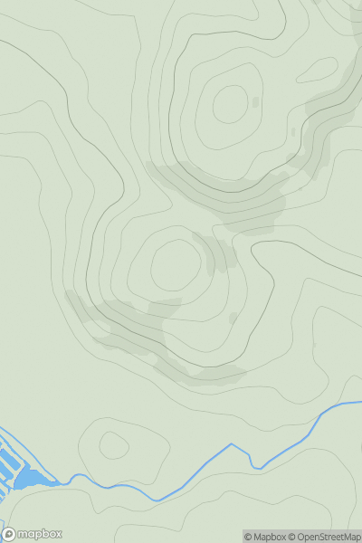 Thumbnail image for Twenty Shilling Hill showing contour plot for surrounding peak