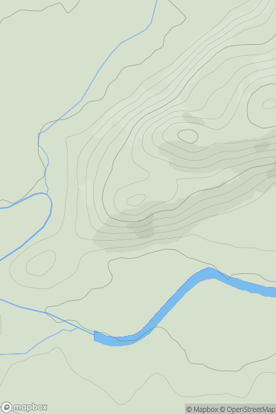 Thumbnail image for Tom a' Chasteil (Sir David Baird's Monument) showing contour plot for surrounding peak