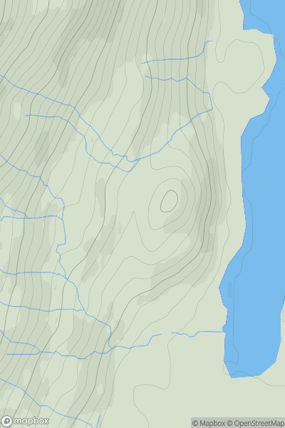 Thumbnail image for Rossdhu Hill showing contour plot for surrounding peak