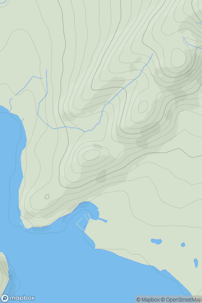 Thumbnail image for Creag an Eoin showing contour plot for surrounding peak