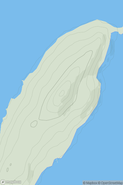 Thumbnail image for Dun Sheock showing contour plot for surrounding peak