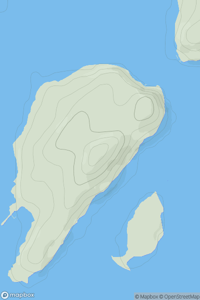 Thumbnail image for Tom na Nigheanan showing contour plot for surrounding peak