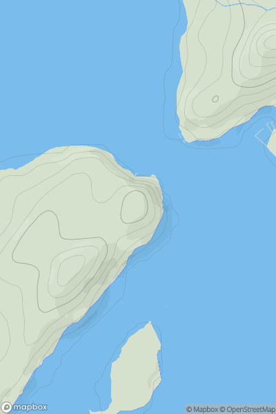 Thumbnail image for Tom na Nigheanan North Top showing contour plot for surrounding peak