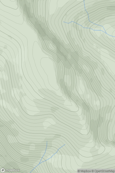 Thumbnail image for Creag Coire nan Each showing contour plot for surrounding peak