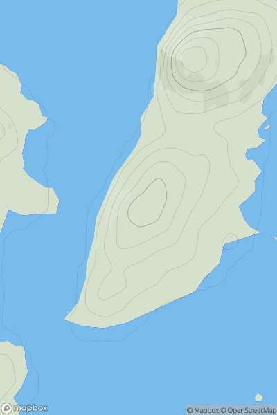 Thumbnail image for Inchtavannach South showing contour plot for surrounding peak