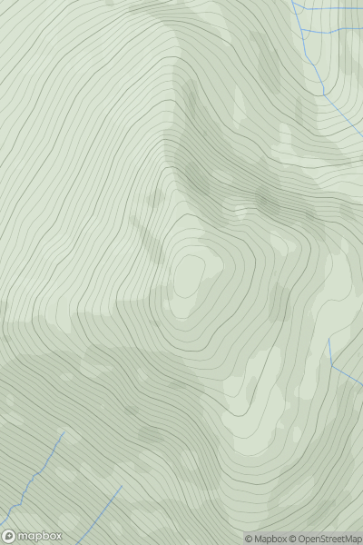 Thumbnail image for Beinn Luibhean showing contour plot for surrounding peak