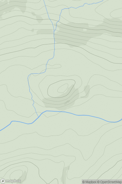 Thumbnail image for Dun Riobain showing contour plot for surrounding peak