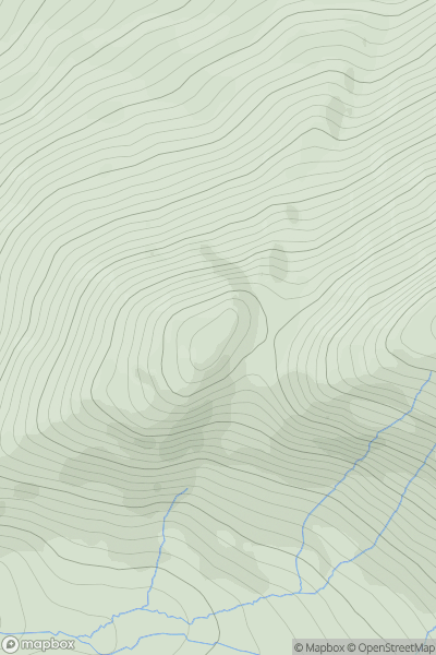 Thumbnail image for Druim a' Vuic showing contour plot for surrounding peak