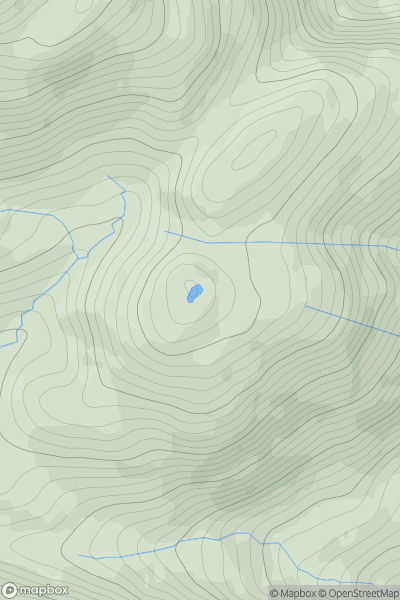 Thumbnail image for Beinn Phlacaig South Top showing contour plot for surrounding peak