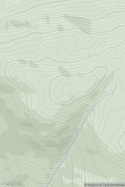 Thumbnail image for Ceann Creige showing contour plot for surrounding peak