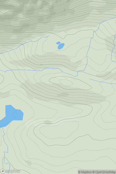 Thumbnail image for Meall a' Chreamha showing contour plot for surrounding peak