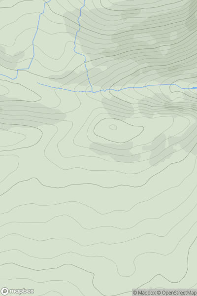Thumbnail image for Meall a' Chreamha East Top showing contour plot for surrounding peak