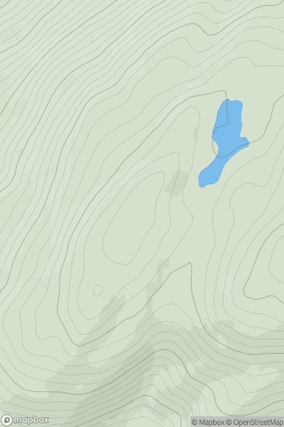 Thumbnail image for Meall Loch Steallaig showing contour plot for surrounding peak