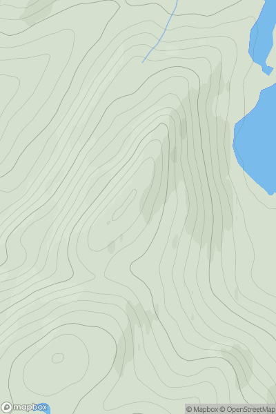 Thumbnail image for Meall Blar nan Lochan showing contour plot for surrounding peak