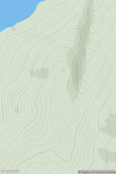 Thumbnail image for Barran Dubh showing contour plot for surrounding peak