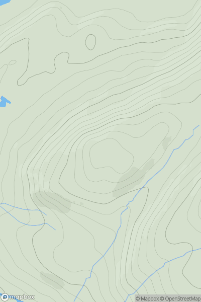 Thumbnail image for Beinn Achara showing contour plot for surrounding peak