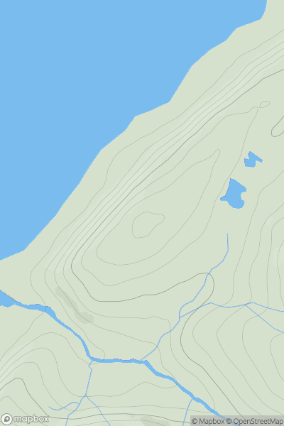 Thumbnail image for Beinn Keil showing contour plot for surrounding peak