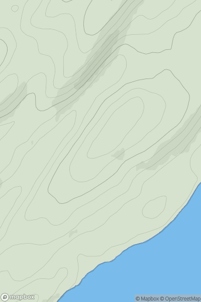 Thumbnail image for Druim na Claoidh showing contour plot for surrounding peak