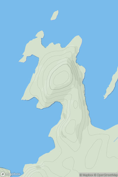 Thumbnail image for Glas Dhruim showing contour plot for surrounding peak