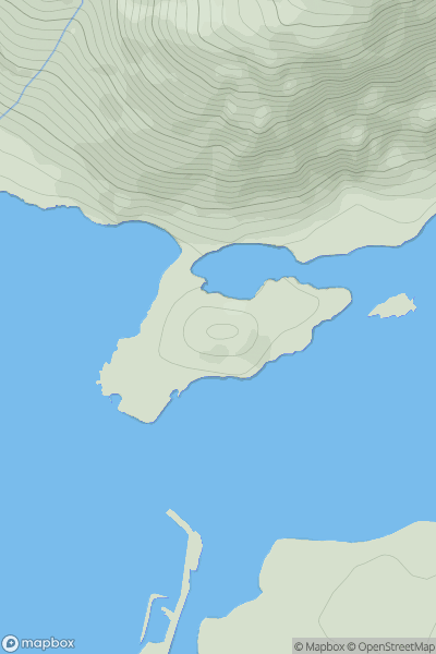 Thumbnail image for Eilean Duirinnis showing contour plot for surrounding peak