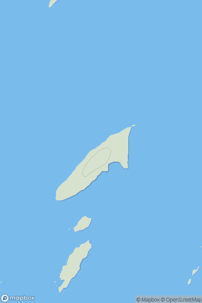 Thumbnail image for Eilean nan Caorach showing contour plot for surrounding peak