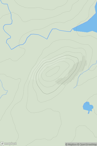 Thumbnail image for Dun Daimh showing contour plot for surrounding peak