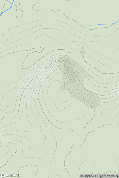 Thumbnail image for Creag Chrocan showing contour plot for surrounding peak