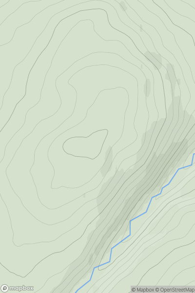 Thumbnail image for Meall Laire showing contour plot for surrounding peak