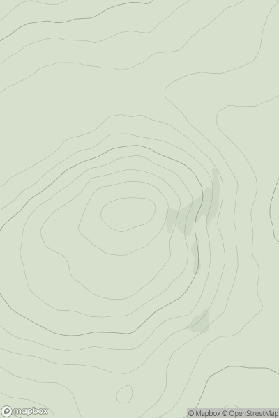 Thumbnail image for Sron Ruighe Clomhaiche showing contour plot for surrounding peak