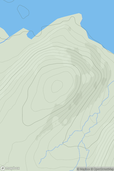Thumbnail image for Garbh Chnapan showing contour plot for surrounding peak