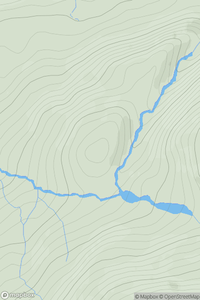 Thumbnail image for Meall na Coille Moire showing contour plot for surrounding peak