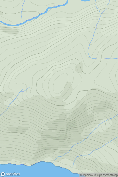 Thumbnail image for Sidhean an Aonaich Mhoir showing contour plot for surrounding peak