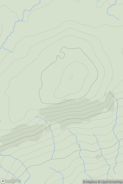 Thumbnail image for Tom nam Peathraichean showing contour plot for surrounding peak