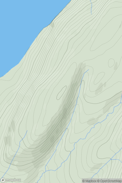Thumbnail image for Druim na Birlinn showing contour plot for surrounding peak