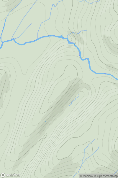 Thumbnail image for Druim nan Sleibhean showing contour plot for surrounding peak