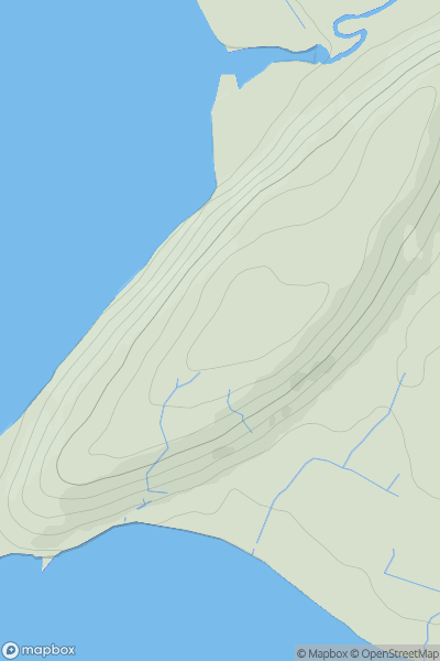 Thumbnail image for Cuil Cheanna showing contour plot for surrounding peak