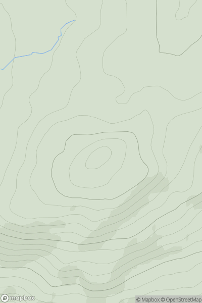 Thumbnail image for Creag nan Caisean showing contour plot for surrounding peak
