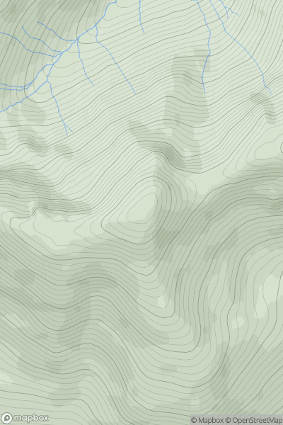 Thumbnail image for Aonach Meadhoin showing contour plot for surrounding peak