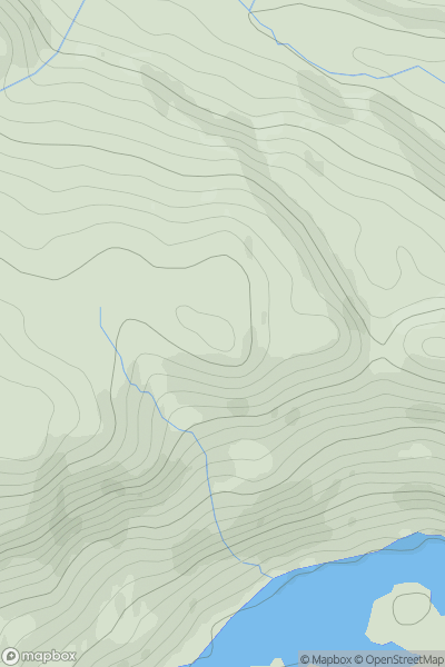 Thumbnail image for Meall na h-Iolaire East Top showing contour plot for surrounding peak