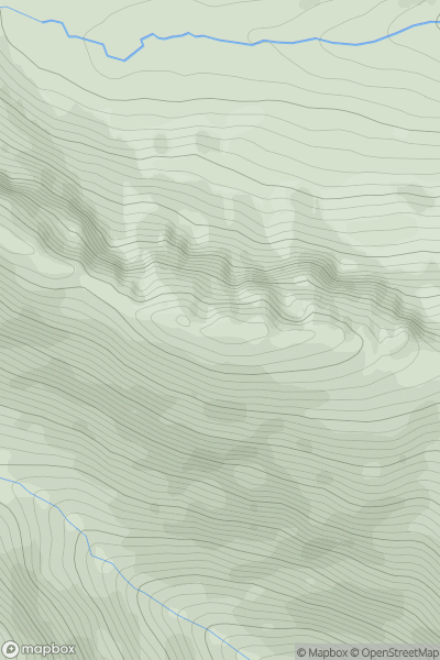 Thumbnail image for Mullach Cadha Rainich showing contour plot for surrounding peak