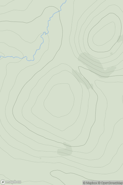 Thumbnail image for Cnoc a' Chaorainn showing contour plot for surrounding peak