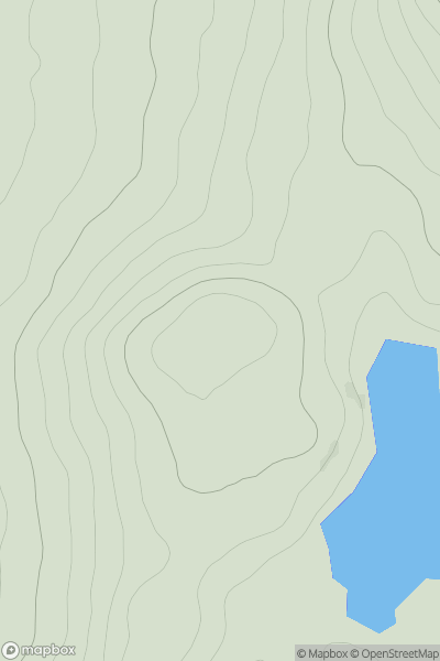 Thumbnail image for Meall Lochain Oisinneich showing contour plot for surrounding peak