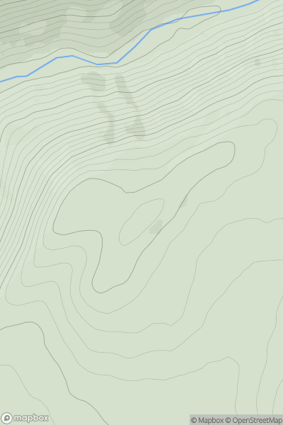 Thumbnail image for Druim a' Chait showing contour plot for surrounding peak