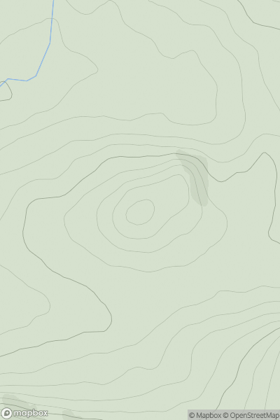 Thumbnail image for Creag nan Yailey showing contour plot for surrounding peak